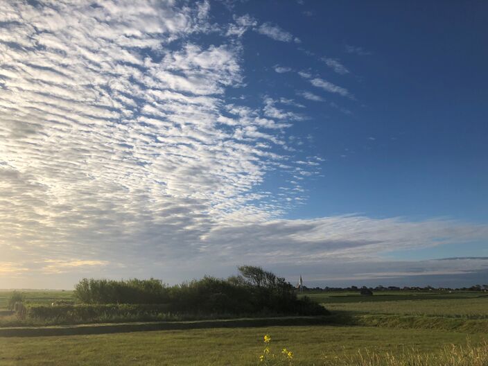 Foto gemaakt door Paul van Dijk - De Koog (Texel) - Op Texel in de buurt van De Koog kwam vanochtend alweer vroeg de zon erdoor. 